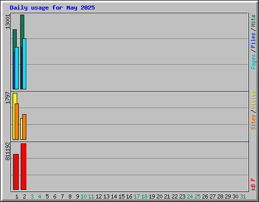 Daily usage for May 2025
