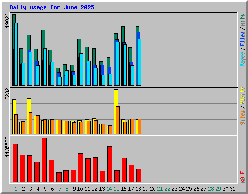 Daily usage for June 2025
