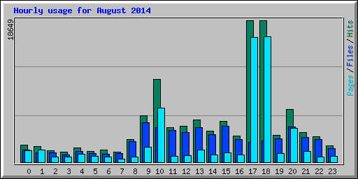 Hourly usage for August 2014