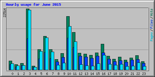 Hourly usage for June 2015