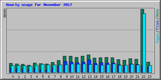 Hourly usage for November 2017