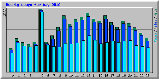 Hourly usage for May 2019