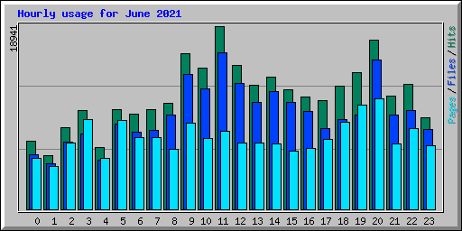 Hourly usage for June 2021