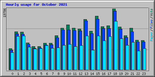 Hourly usage for October 2021