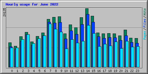 Hourly usage for June 2022