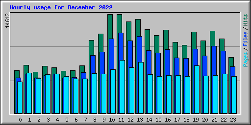 Hourly usage for December 2022