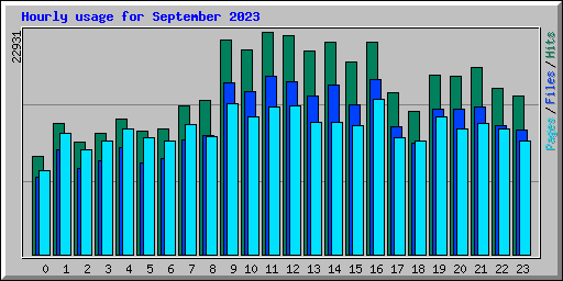 Hourly usage for September 2023