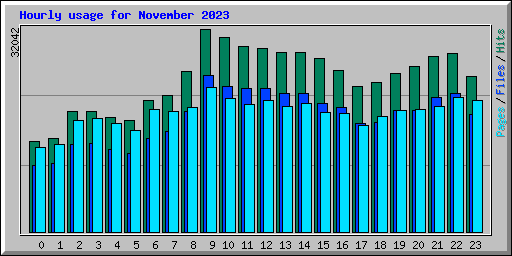 Hourly usage for November 2023