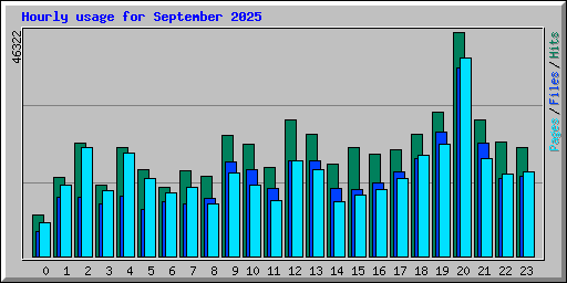 Hourly usage for September 2025