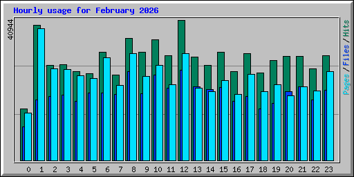 Hourly usage for February 2026